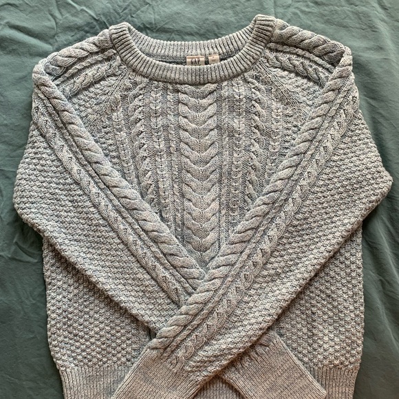 baby blue cable-knit Gap sweater - Picture 1 of 9